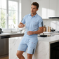 Conjunto de pantalones cortos de manga corta casual para hombres
