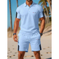 Conjunto de pantalones cortos de manga corta casual para hombres