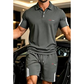 Conjunto de pantalones cortos de manga corta casual para hombres