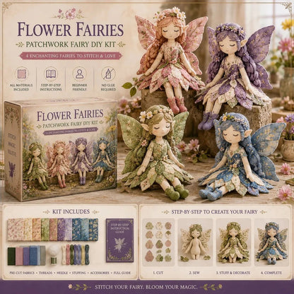 🔥ÚLTIMO DÍA 50% DE DESCUENTO🧵Colección de patchwork de hadas para manualidades