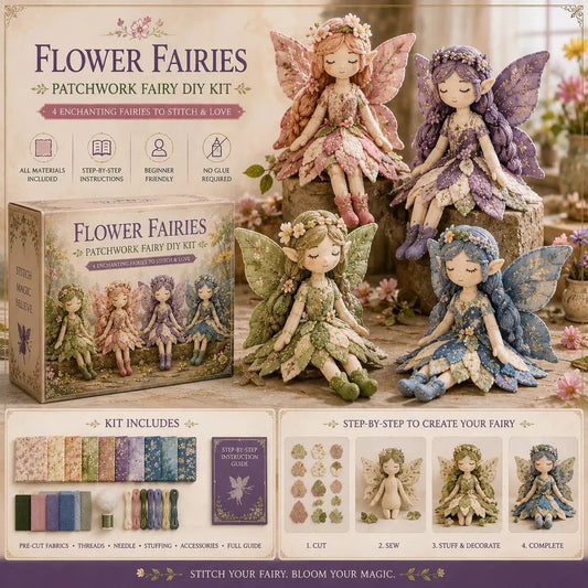 🔥ÚLTIMO DÍA 50% DE DESCUENTO🧵Colección de patchwork de hadas para manualidades