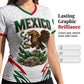 Camiseta de mujer con cuello en V y estampado de águila