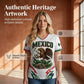 Camiseta de mujer con cuello en V y estampado de águila