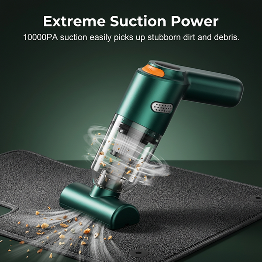 🚗💨 Kit Aspiradora Inalámbrica Alta Potencia – Succión Extrema, Sin Cables y Accesorios para Cada Rincón del Coche 🧹✨