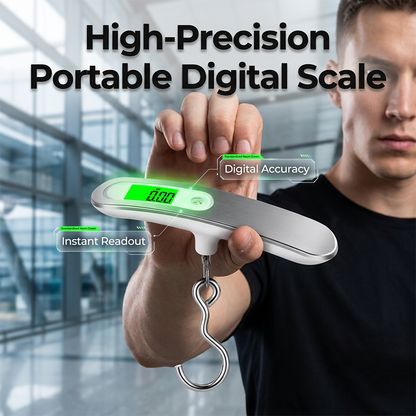 ✈️⚖️ Báscula Digital Portátil de Alta Precisión – ¡Olvídate del Exceso de Equipaje y Viaja Sin Estrés! 🧳💸