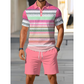 Conjunto de dos piezas para hombre: camisa y pantalones cortos