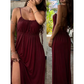 Vestido de tirantes finos con cordón ajustable para mujer
