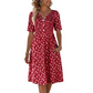 🎉 ¡50% DE DESCUENTO POR TIEMPO LIMITADO! 🔥 Vestido casual de mujer con cuello en V y estampado, con bolsillos – Diseño floral y prácticos bolsillos laterales 🌸