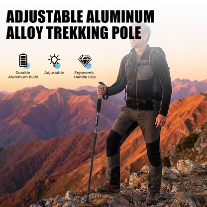 🥾 50% OFF 🔥 Bastón Trekking Aluminio Ajustable – Ultraligero, Resistente y Perfecto para Senderismo y Montaña ⛰️💪