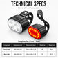 ⏳Juego🚲🔦 de luces recargables USB con 50% de descuento⏰por tiempo limitado