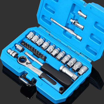 ⏰🔥 ¡OFERTA 50% OFF! 🛠️🔧 Kit de Llave de Trinquete con Vasos de 29 Piezas – Herramienta Todo en Uno para Reparaciones del Hogar, Auto y Bricolaje 🚗✨