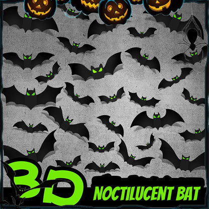🦇✨ Set Pegatinas 3D Murciélagos Halloween – Efecto Realista, Adornos Espeluznantes para Paredes, Ventanas y Fiestas de Miedo 🎃👻