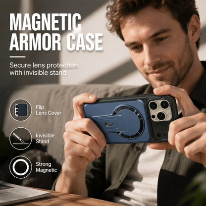 ⏳ Oferta por Tiempo Limitado ⏰ Funda Magnética con Tapa Protectora de Lente y Soporte Invisible