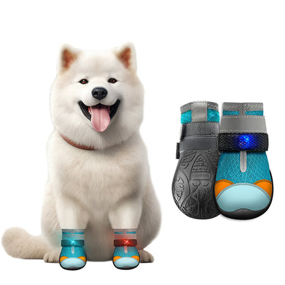 ⏳50% OFF⏰ Zapatos Perro Malla Transpirable – Diseño Luminoso, Protege sus Patitas de Nieve, Calor y Asfalto 🐶✨