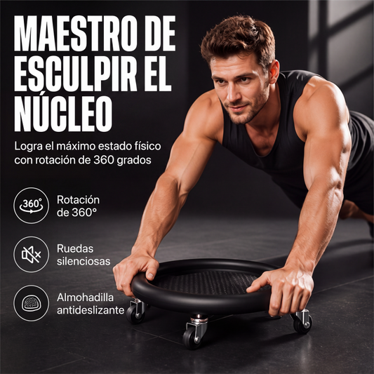 🔥✨ Rueda Abdominal con Alfombrilla Rodillas – Entrena Core y Six Pack sin Dolor, Protección Acolchada para Articulaciones 🛡️💪