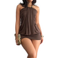 👗✨ Mini Vestido Halter Drapeado – Corte Ajustado, Pliegues Favorecedores y Look Súper Sensual para Fiestas y Citas 💋🔥