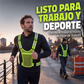🦺✨ Chaleco Reflectante Alta Visibilidad – Bolsillo Práctico, Ajuste Cómodo y Seguridad Total para Correr de Noche y Día 🌙🏃‍♂️