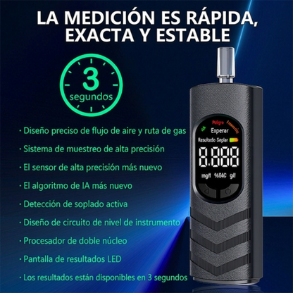 ⏳🔥¡50 % DE DESCUENTO POR TIEMPO LIMITADO! ⏰ Probador de alcohol recargable con pantalla LCD y difusión de voz