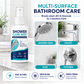 🚿✨Spray quitacal para ducha de acción rápida: elimina depósitos minerales persistentes y manchas de agua dura. Recupera el brillo y el flujo del agua, ¡solo rocía y limpia! 🧼💪