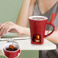 Taza de cerámica para fondue de chocolate y queso · 200 ml · Con tenedor