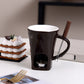 Taza de cerámica para fondue de chocolate y queso · 200 ml · Con tenedor