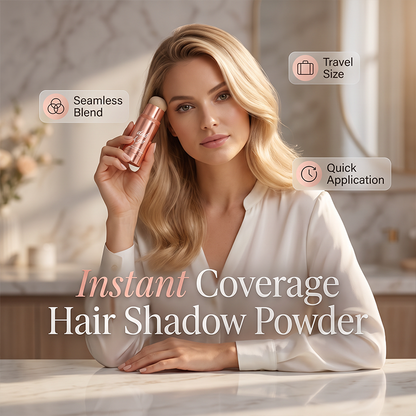 💇‍♀️✨ Polvo Sombra Instantáneo para Cabello – Con Aplicador de Esponja, Cubre Calvas y Rellena la Línea del Cabello en Segundos 🎯🖤