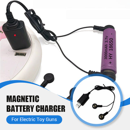 💡🔋 Cargador Inteligente con Pin Magnética – Indicador LED, Protección contra Sobrecalentamiento y Compatible con Rifles y Pistolas de Airsoft 🪖🛡️