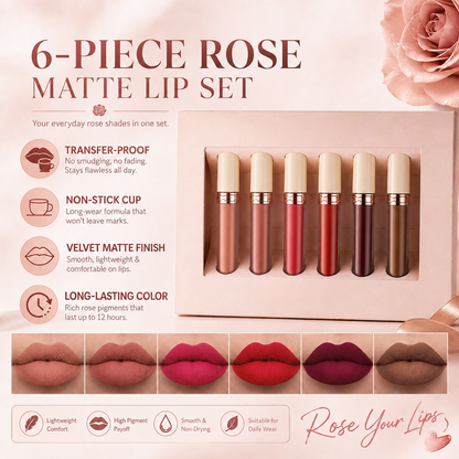 💄✨ Lápiz Labial Líquido Mate – 12 Colores Aterciopelados, Acabado Elegante y de Larga Duración para Todo Tipo de Piel 🌸💋