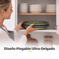 🥗✨ Set de 3 Coladores Plegables con Base – Escurre Frutas, Pastas y Verduras Ocupando Casi Nada al Guardar 🧺💧