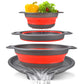 🥗✨ Set de 3 Coladores Plegables con Base – Escurre Frutas, Pastas y Verduras Ocupando Casi Nada al Guardar 🧺💧