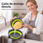 🥗✨ Set de 3 Coladores Plegables con Base – Escurre Frutas, Pastas y Verduras Ocupando Casi Nada al Guardar 🧺💧