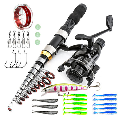 ⏳🔥¡50% DE DESCUENTO POR TIEMPO LIMITADO! ⏰Set Completo de Equipo de Pesca de Viaje y Bolsa de Transporte🎣