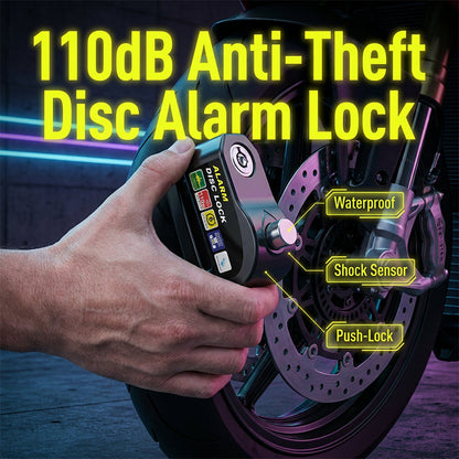 🔒🛵 Candado de Disco de Freno Heavy Duty – 100% Impermeable, Cuerpo de Acero Endurecido y Antirrobo para Moto o Scooter 🛡️💧