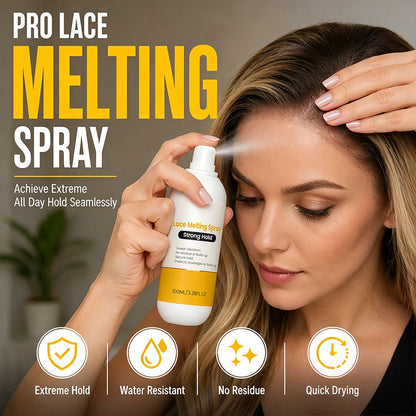 💨👑 Spray Fijador para Encaje de Peluca – Fórmula de Fijación Extrema, Funde el Lace y Sella tu Peinado Todo el Día sin Manchas ✨🎀