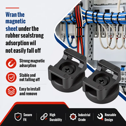 🧲💪 Bases Magnéticas para Cables Heavy-Duty – Sujeción Ultra Fuerte, Organiza sin Taladrar y Sin Dejar Residuos en Escritorio, Pared o Rack 🖥️✨