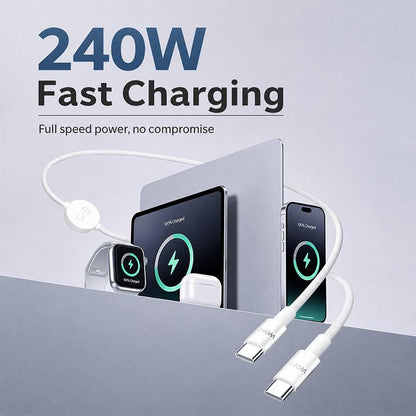 📱 ¡Precio especial de último día! ⌚ Cable de carga rápida multidispositivo: cargador de reloj con conector a presión y alimentación USB-C.