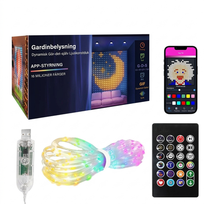 🌈🎉 Guirnalda de Cortina LED con Modos – Perfecta para Bodas, Navidad y Eventos al Aire Libre, Brillo Cálido y Colorido ✅🌙