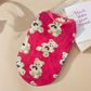 Chaleco de felpa para mascotas con estampado de osito