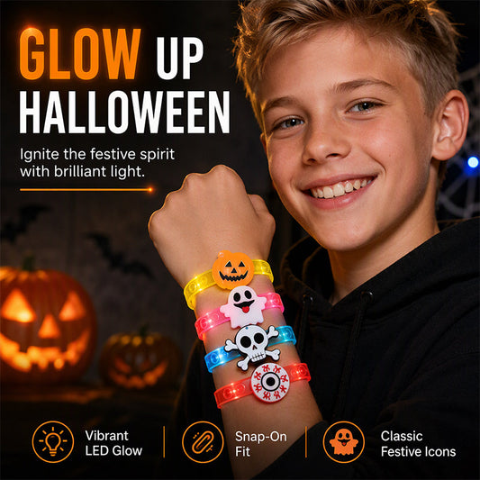 Pulsera LED luminosa de Halloween para niños