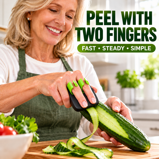 🥕 ¡COMPRA 1 Y LLEVA 1 GRATIS! ✌️ Pelador de verduras de dos dedos: práctico, compacto y fácil de guardar 🥒