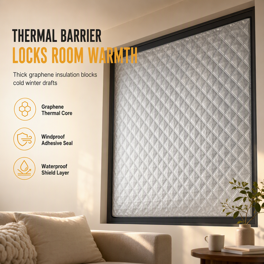 📢 ¡50 % de descuento! Cortina térmica para ventanas: ayuda a bloquear corrientes de aire y retener el calor, con un práctico sistema de enrollado. 🔥✨
