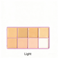 Paleta de correctores en crema de acabado mate suave con 8 tonos