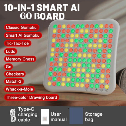 🎮 50% dto. Tablero inteligente de Go con IA – entrenamiento guiado, múltiples niveles de dificultad, pantalla LED interactiva y diseño portátil. ¡Mejora tu estrategia jugando! ✨🧠