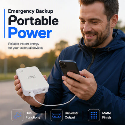 🔋¡50 % DE DESCUENTO AHORA! Batería externa portátil de emergencia: cargador rápido universal con linterna LED, batería externa con acabado mate para celular, ideal para acampadas al aire libre y viajes