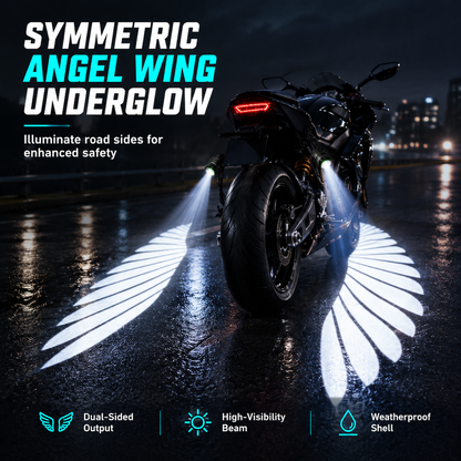 Luces LED de Proyección para Moto con Diseño de Alas de Ángel