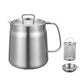 ¡Tensión y reutilización del aceite al instante! Pote de filtro de aceite inoxidable 2 en 1
