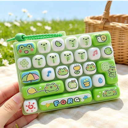 Lindo teclado botón llavero Fidget juguete