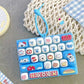 Lindo teclado botón llavero Fidget juguete