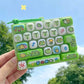 Lindo teclado botón llavero Fidget juguete