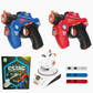 Juego de puntería de juguete con dos pistolas y proyector · rojo y azul